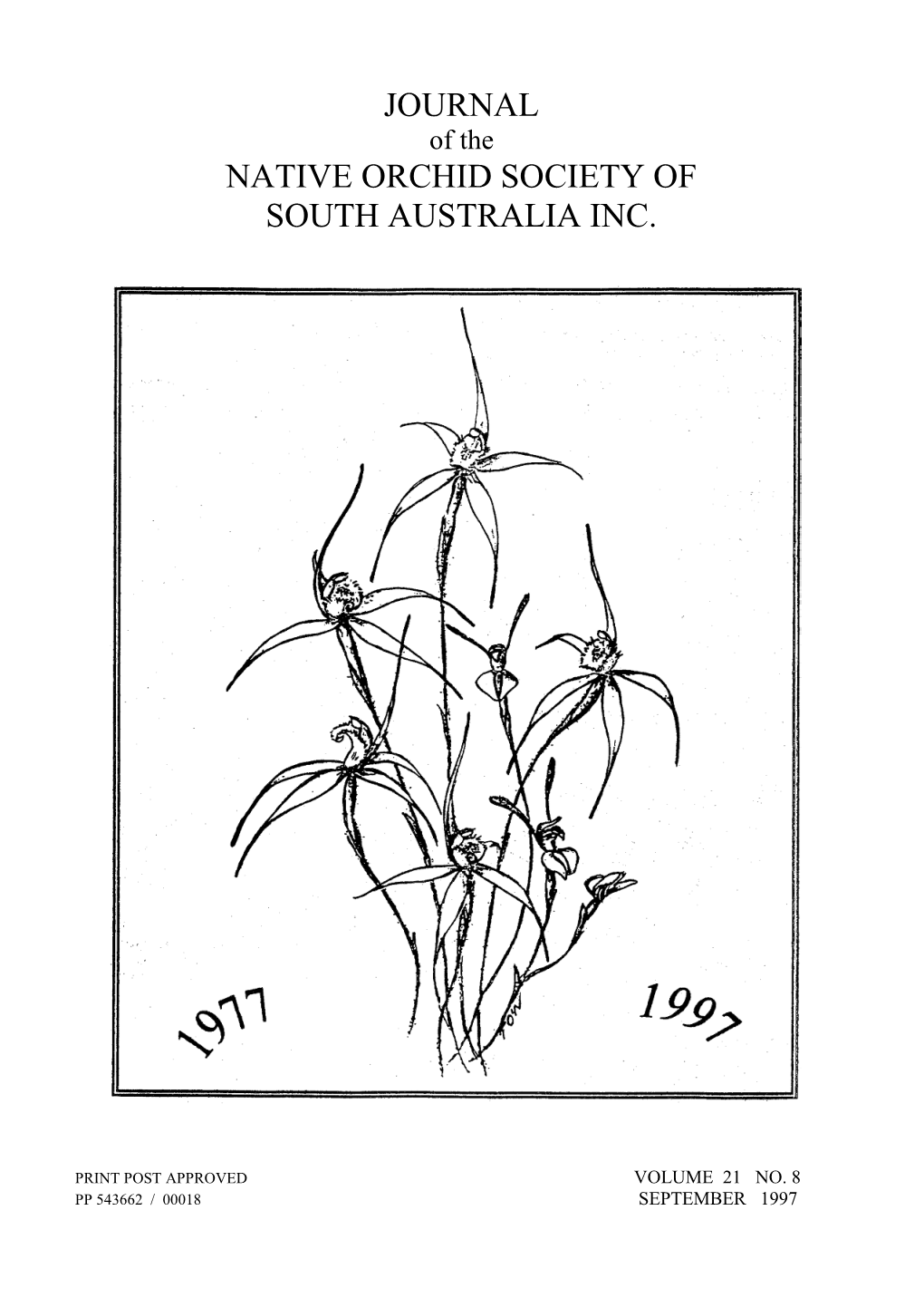 Journal Native Orchid Society of South Australia Inc