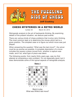 30 Chess Mysteries in a Retro World