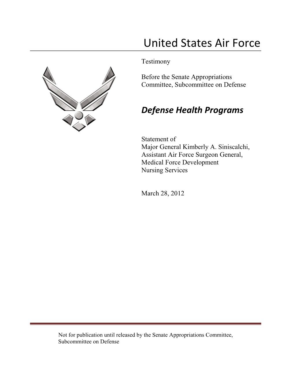 Defense Health Programs