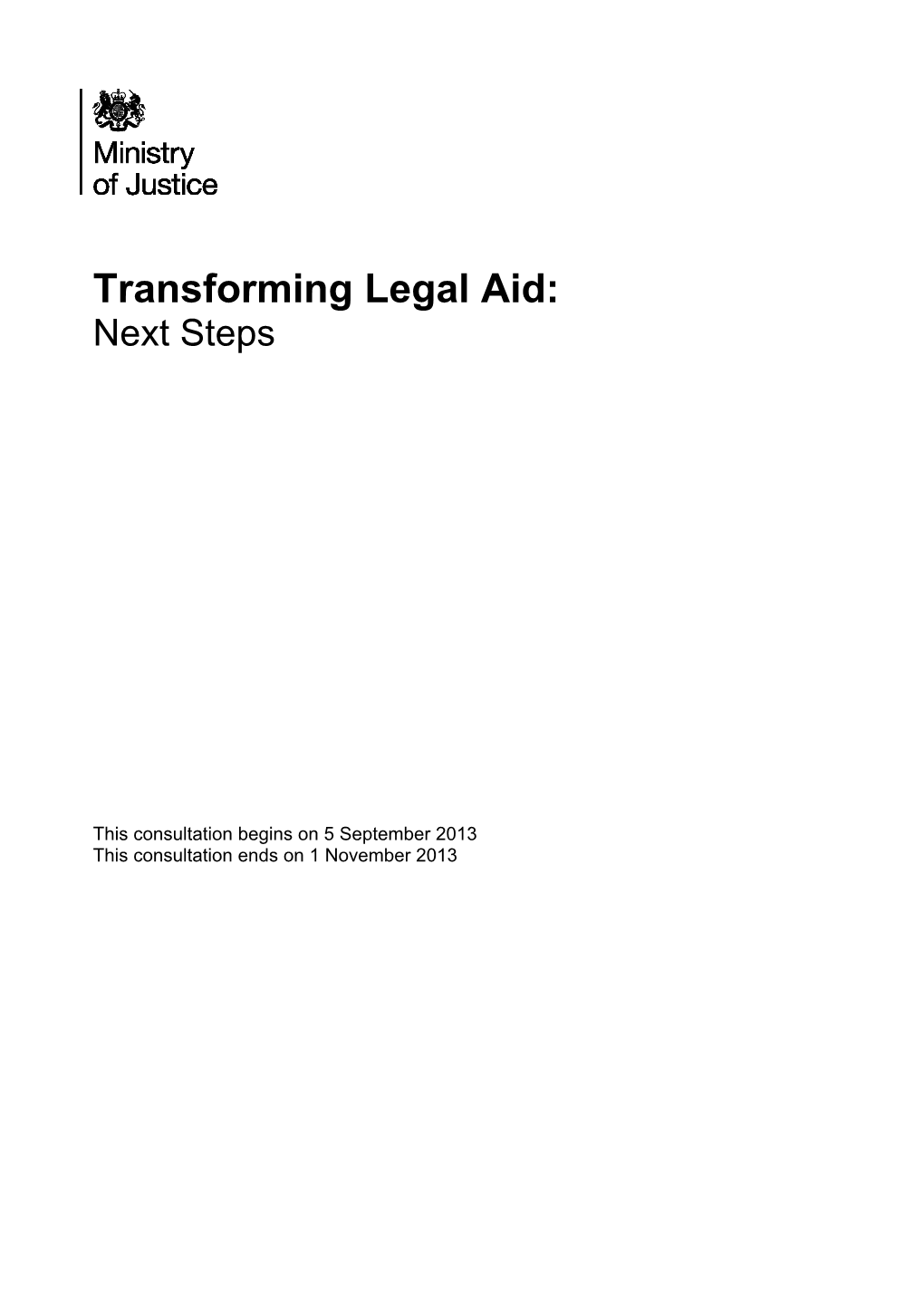 Transforming Legal Aid: Next Steps