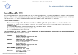 Annual Report for 1996