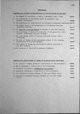 AOOI APPENDICES Appendix A:- Further Investigations of Points