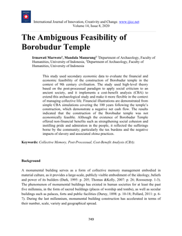 The Ambiguous Feasibility of Borobudur Temple