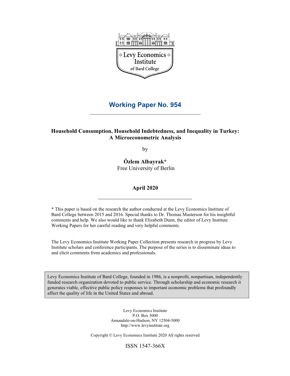 Household Consumption, Household Indebtedness, and Inequality in Turkey: a Microeconometric Analysis