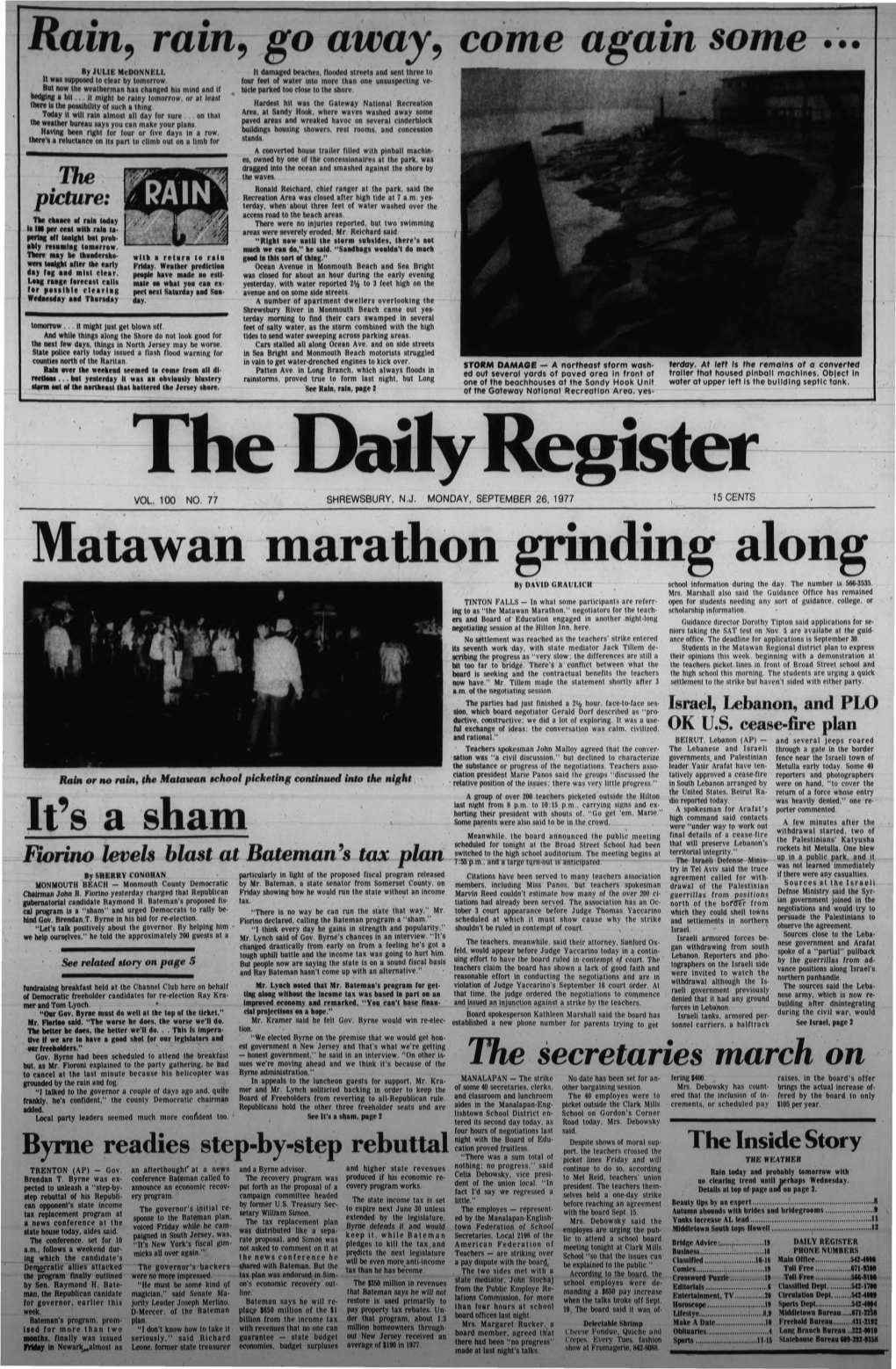 Matawan Marathon Grinding Along by DAVID I.It \1 IK II School Information During the Day the Number Is 566-3535