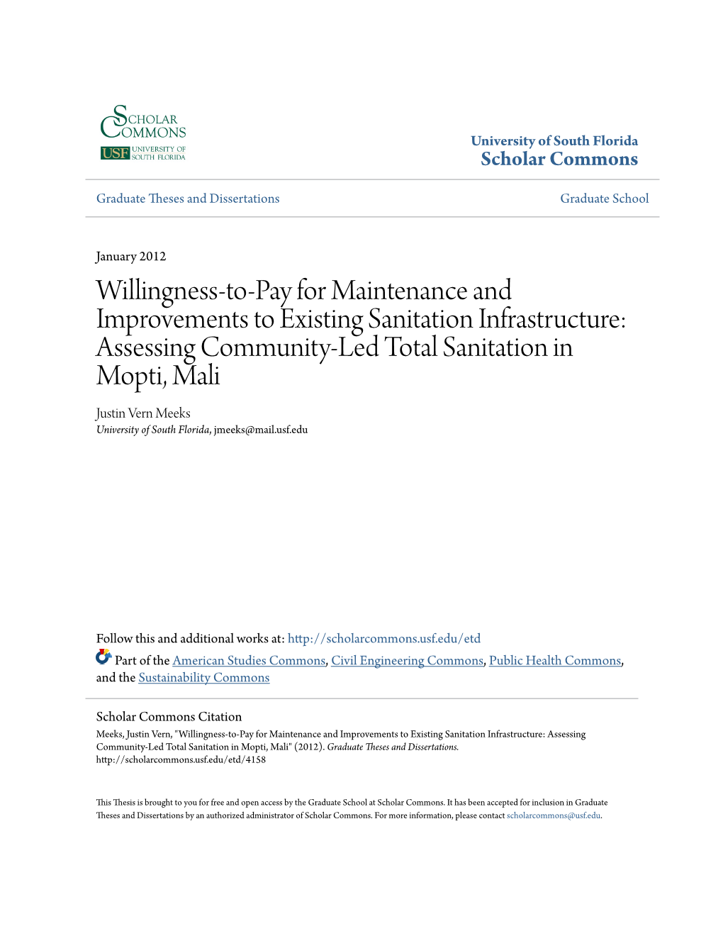 Willingness-To-Pay for Maintenance And