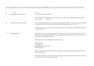 Countryside Access Improvement Plan (ROWIP) Final Consultation Report 20/12/2019