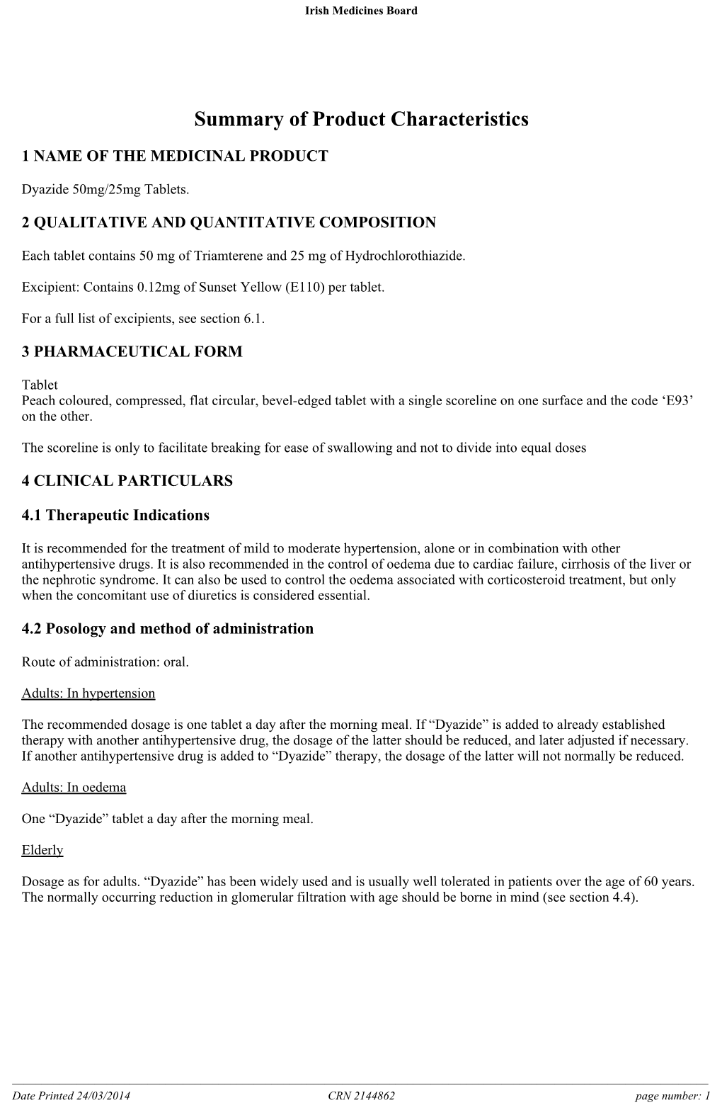 Summary of Product Characteristics