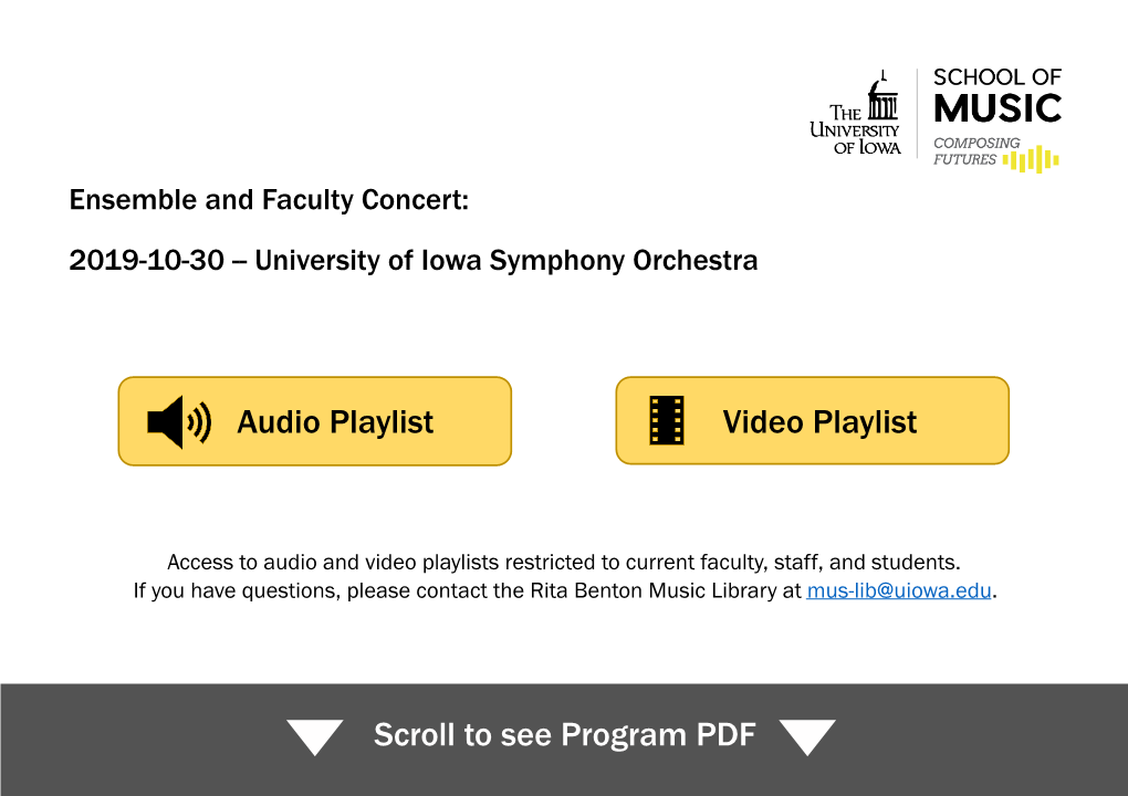 University of Iowa Symphony Orchestra