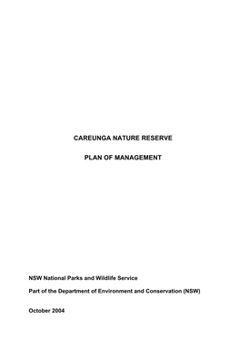 Careunga Nature Reserve Plan of Management