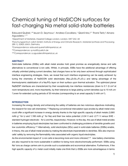 Chemical Tuning of Nasicon Surfaces for Fast-Charging Na Metal Solid-State Batteries
