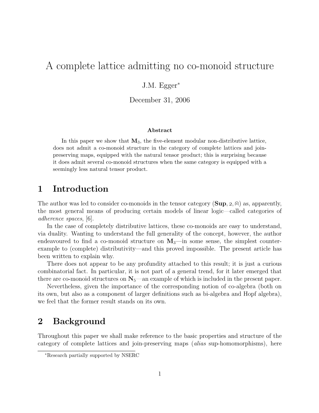 A Complete Lattice Admitting No Co-Monoid Structure