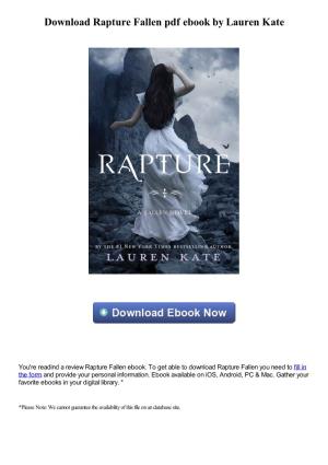 Download Rapture Fallen Pdf Ebook by Lauren Kate