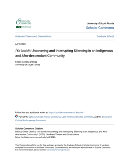 İyo Luché!: Uncovering and Interrupting Silencing in an Indigenous and Afro-Descendant Community