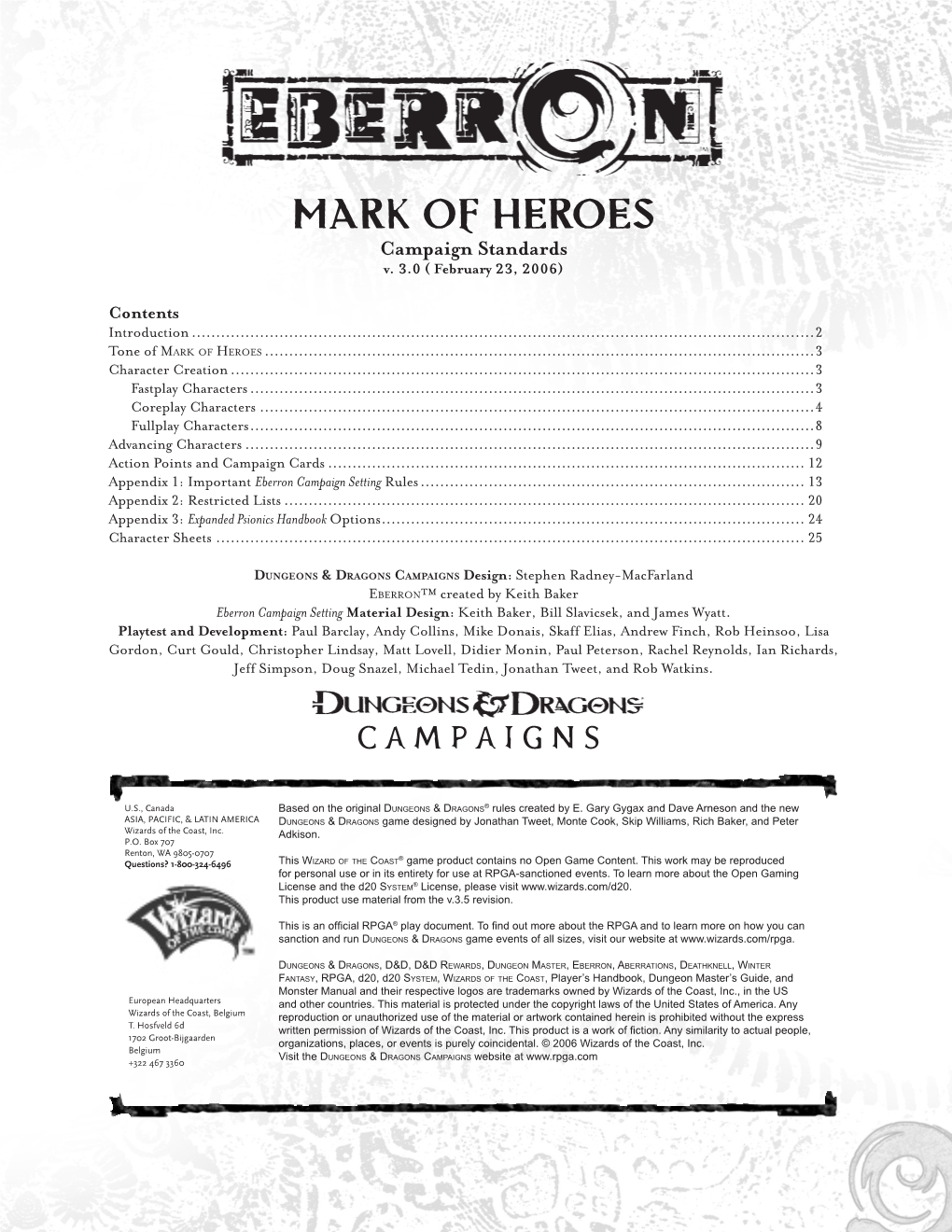 Mark of Heroes Campaign Standards V2-0.Indd