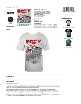 Merchandise ARTIST: Foxy Shazam