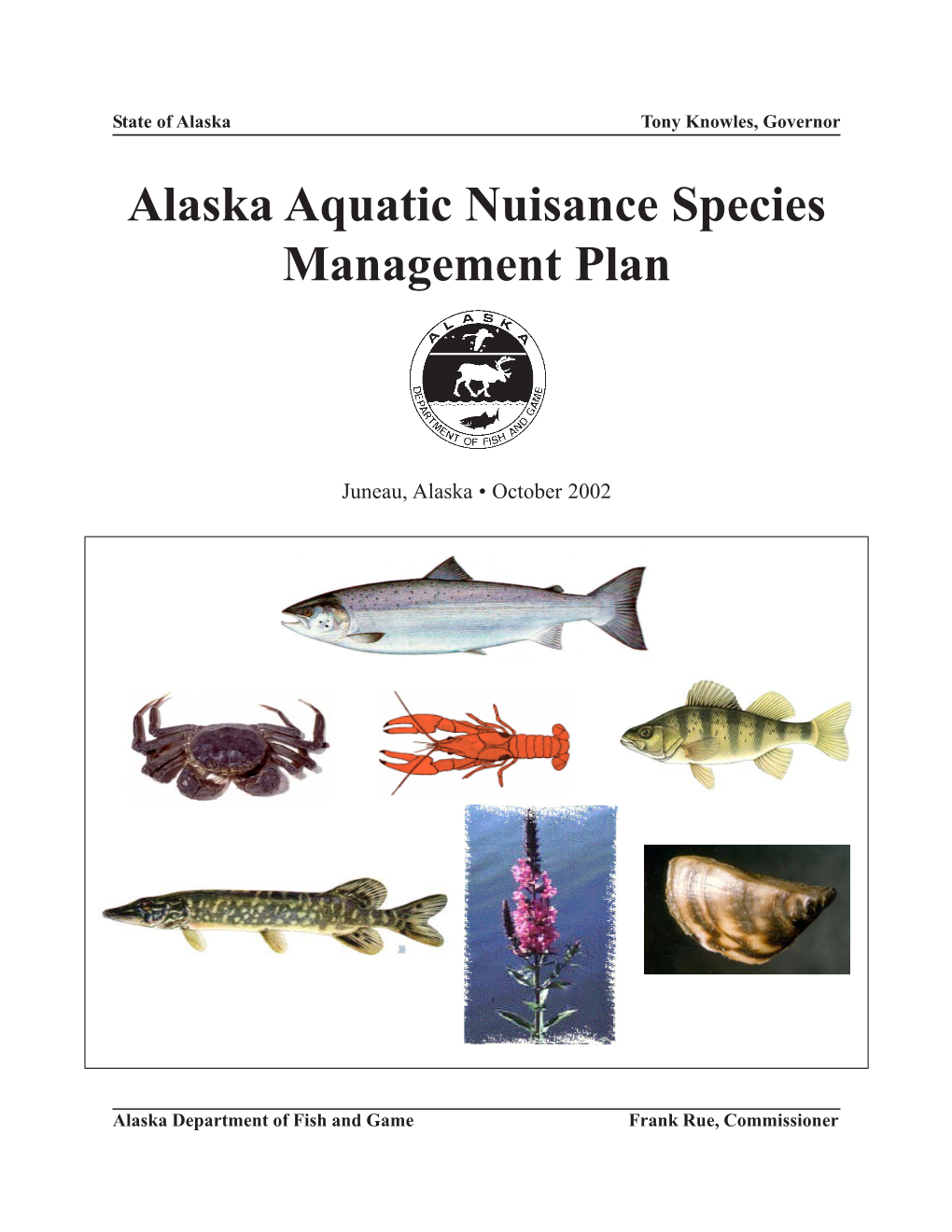 Alaska Aquatic Nuisance Species Management Plan