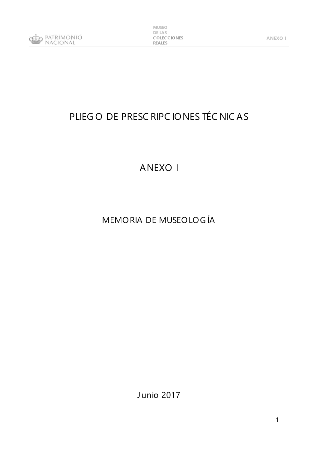 Pliego De Prescripciones Técnicas Anexo I