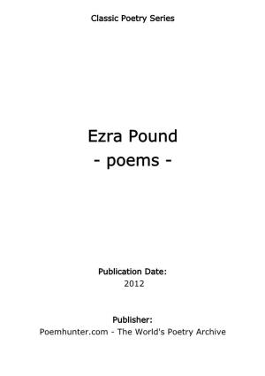 Ezra Pound - Poems