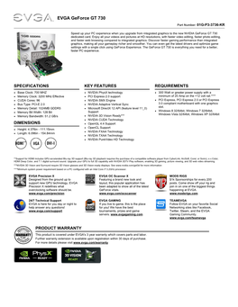 EVGA Geforce GT 730