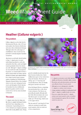 Weed Management Guide • Heather – Calluna Vulgaris 3
