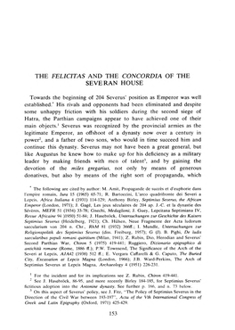 The Felicitas and the Concordia of the Severan House