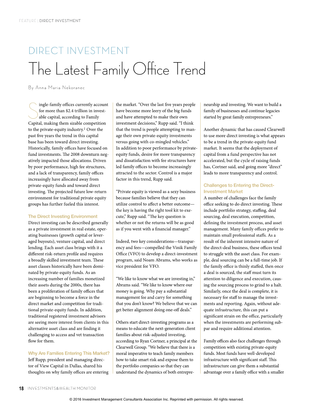 The Latest Family Office Trend