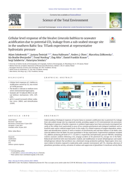 Cellular Level Response of the Bivalve Limecola Balthica to Seawater