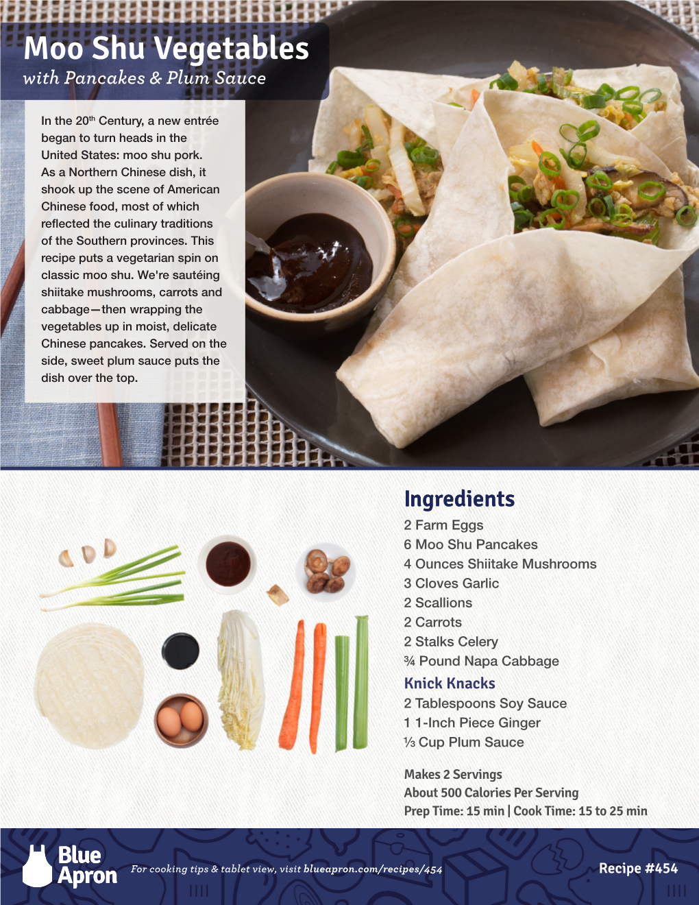 Moo Shu Vegetables with Pancakes & Plum Sauce