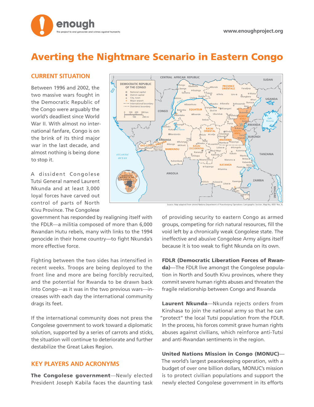 Averting the Nightmare Scenario in Eastern Congo