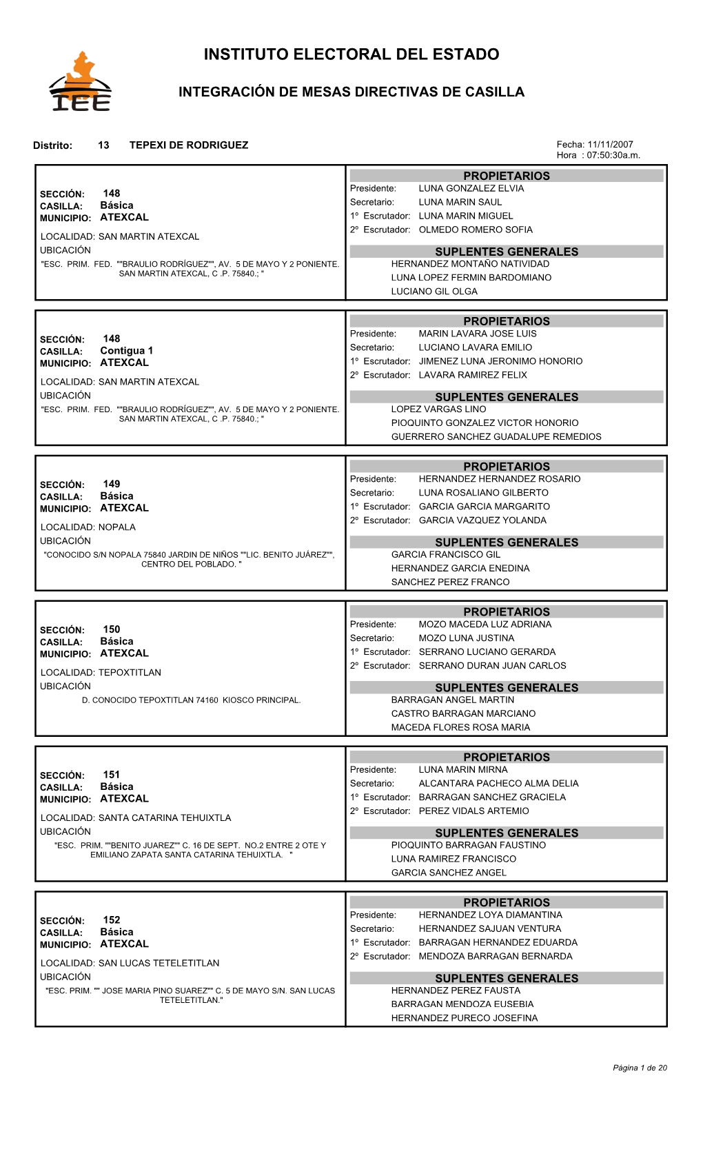 Instituto Electoral Del Estado