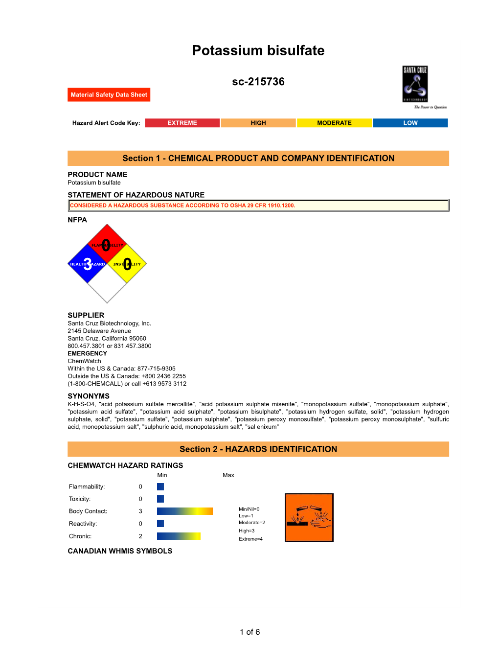 Potassium Bisulfate