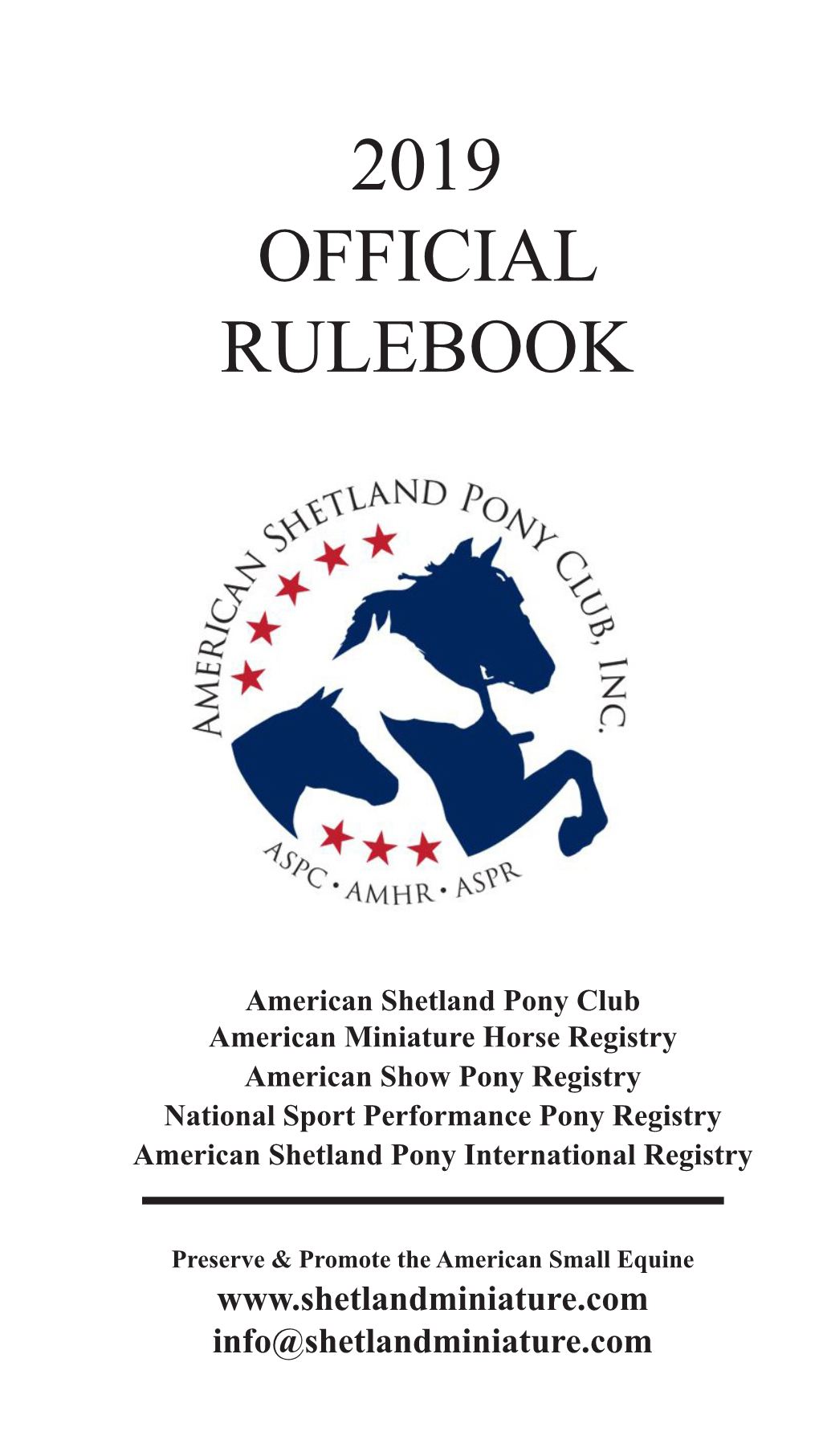 2019 Official Rulebook