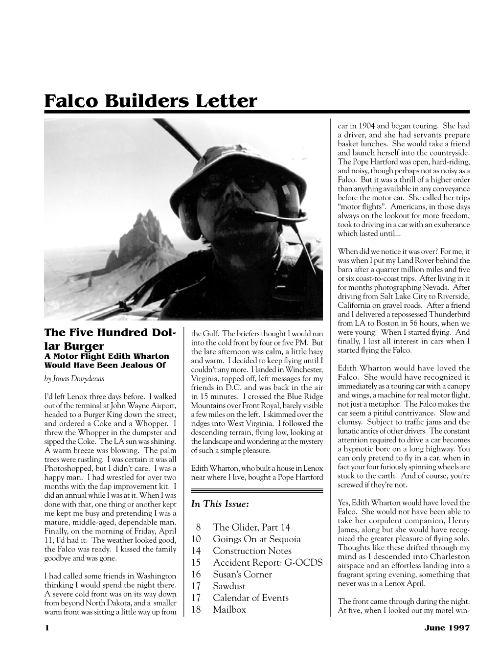 Falco Builders Letter