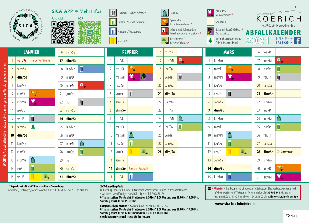 2021 Abfallkalender