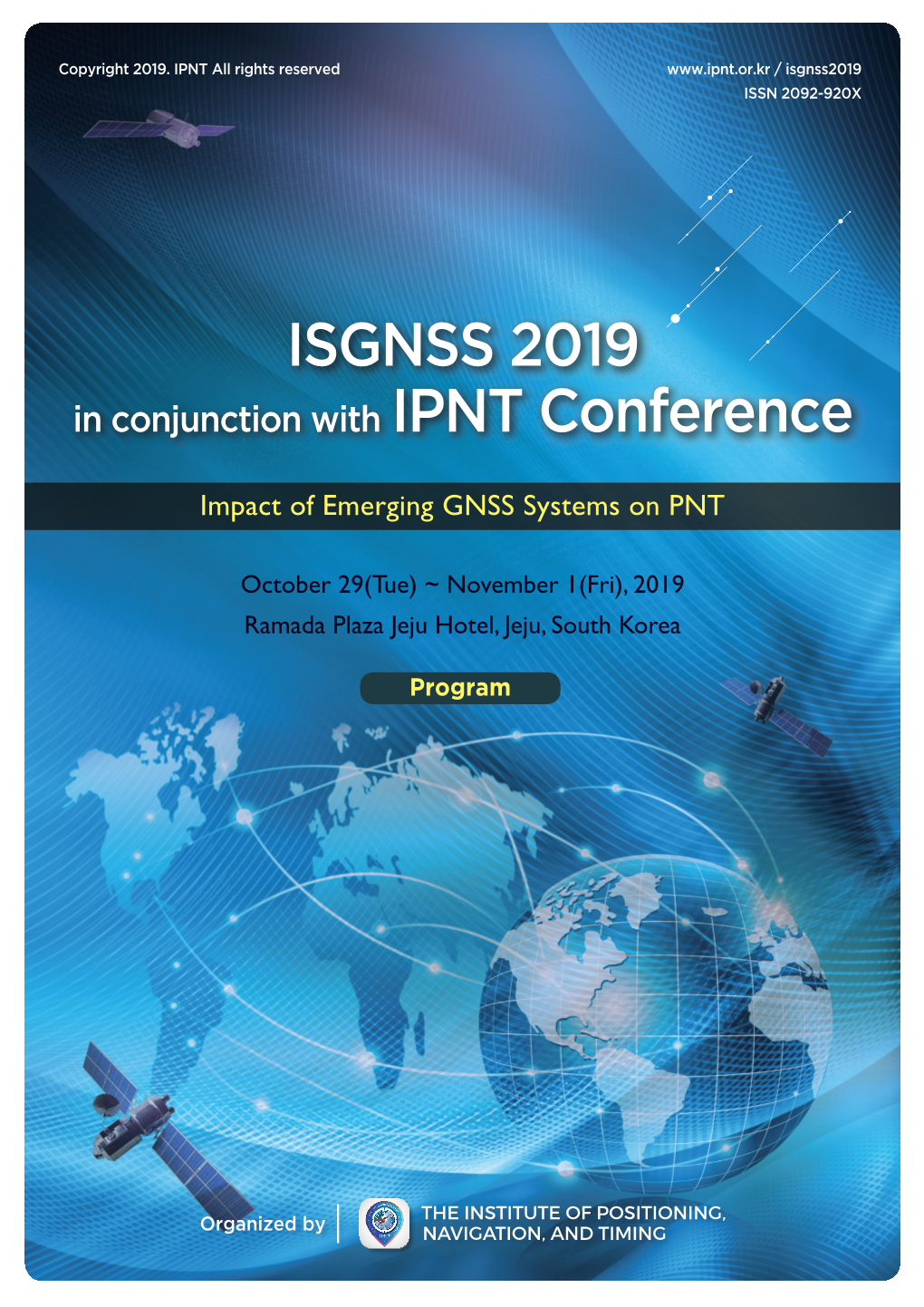 ISGNSS 2019 in Conjunction with IPNT Conference