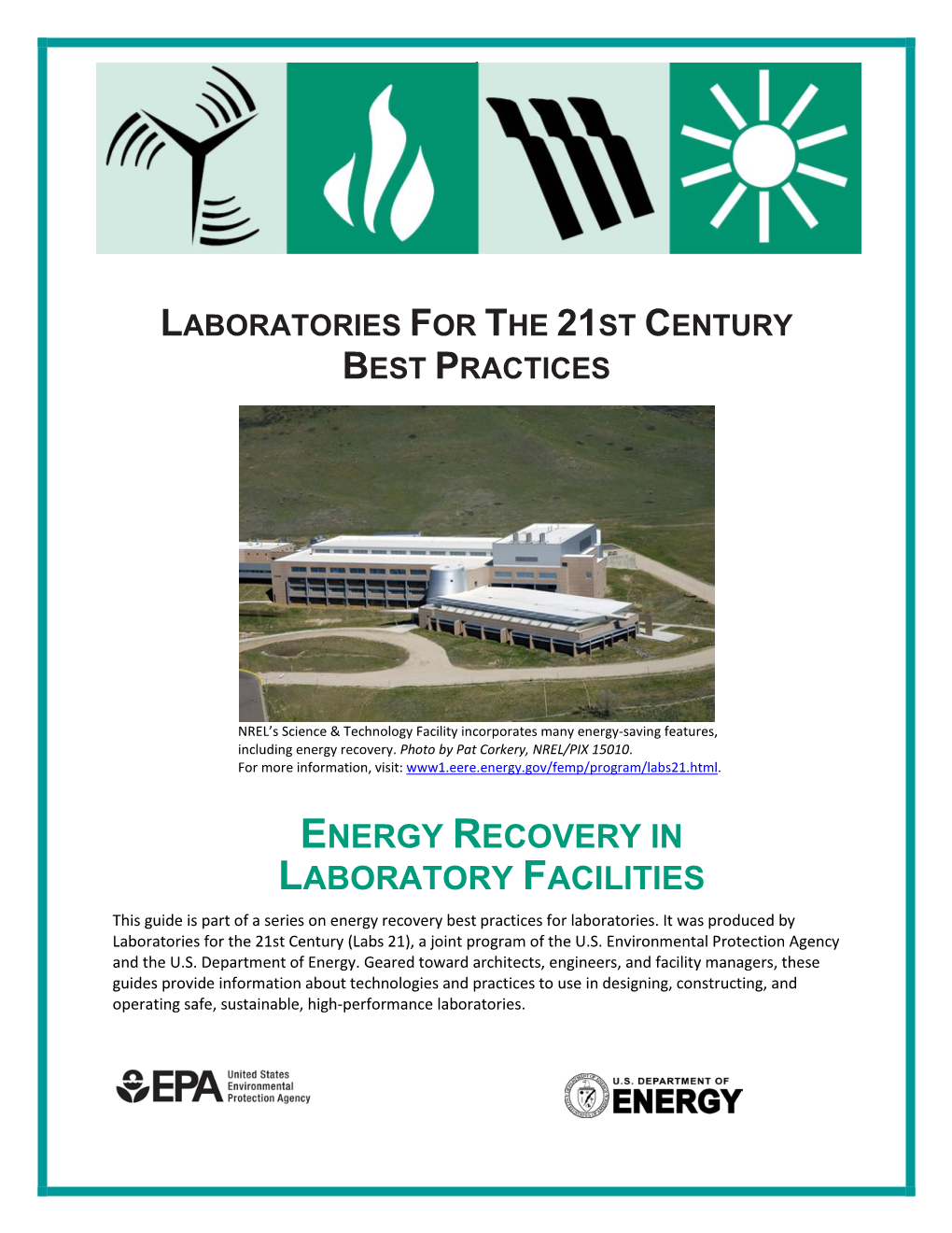 Best Practices; Energy Recovery in Laboratory Facilities