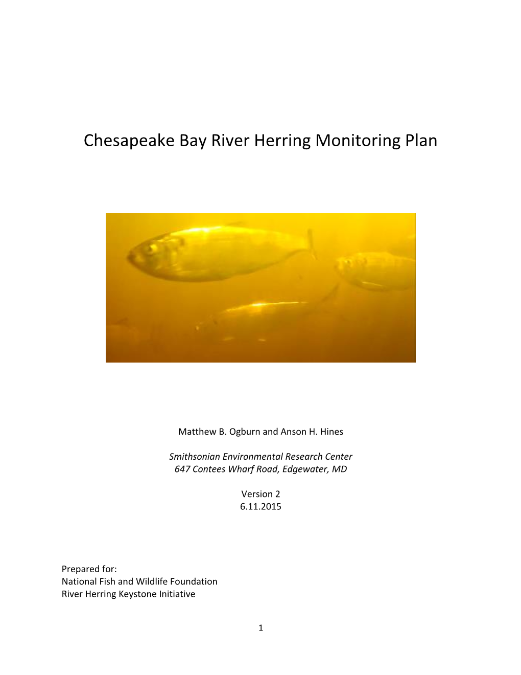 Chesapeake Bay River Herring Monitoring Plan