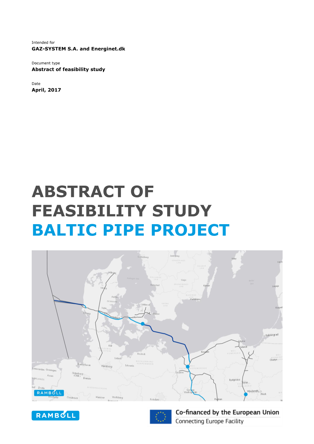 Abstract of Feasibility Study Baltic Pipe Project