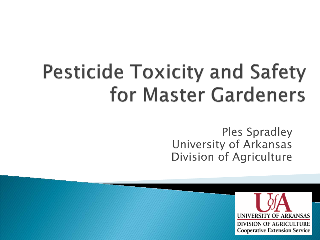 Pesticide Toxicity and Safety