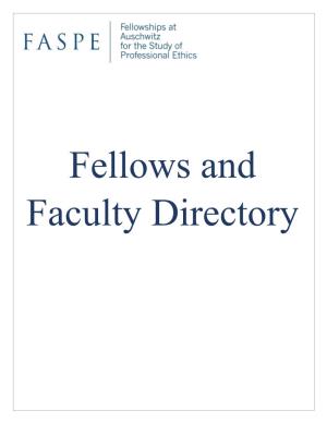 Fellows and Faculty Directory