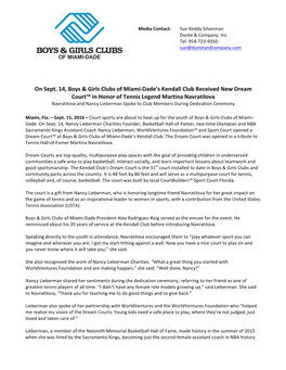 On Sept. 14, Boys & Girls Clubs of Miami-Dade's Kendall Club