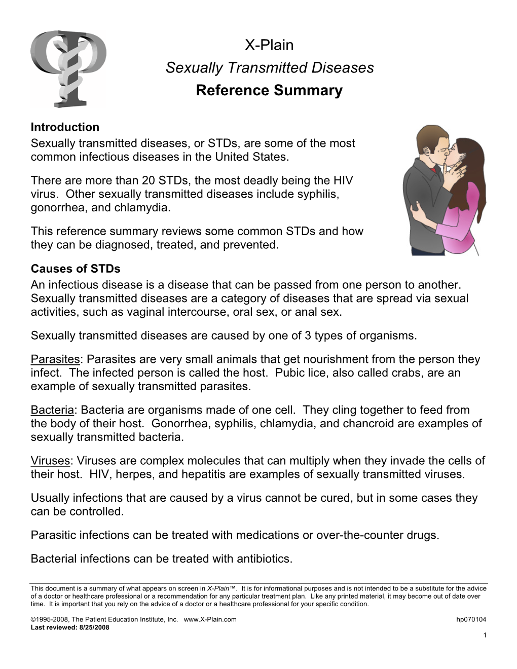 X-Plain Sexually Transmitted Diseases Reference Summary
