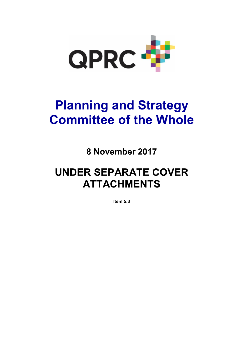 Planning and Strategy Committee of the Whole