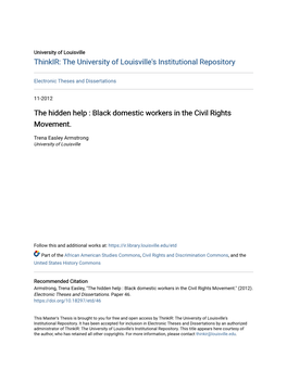 Black Domestic Workers in the Civil Rights Movement