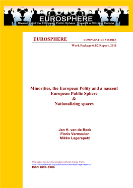 EUROSPHERE Comparative Report WP 6.1/2 Van De BEEK, VERMEULEN & LAGERSPETZ