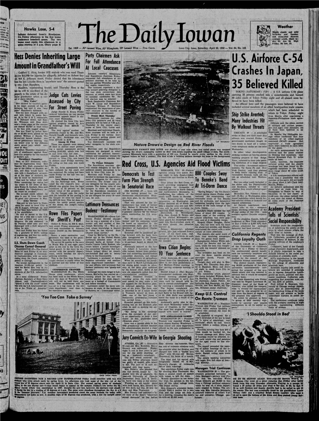 Daily Iowan (Iowa City, Iowa), 1950-04-22