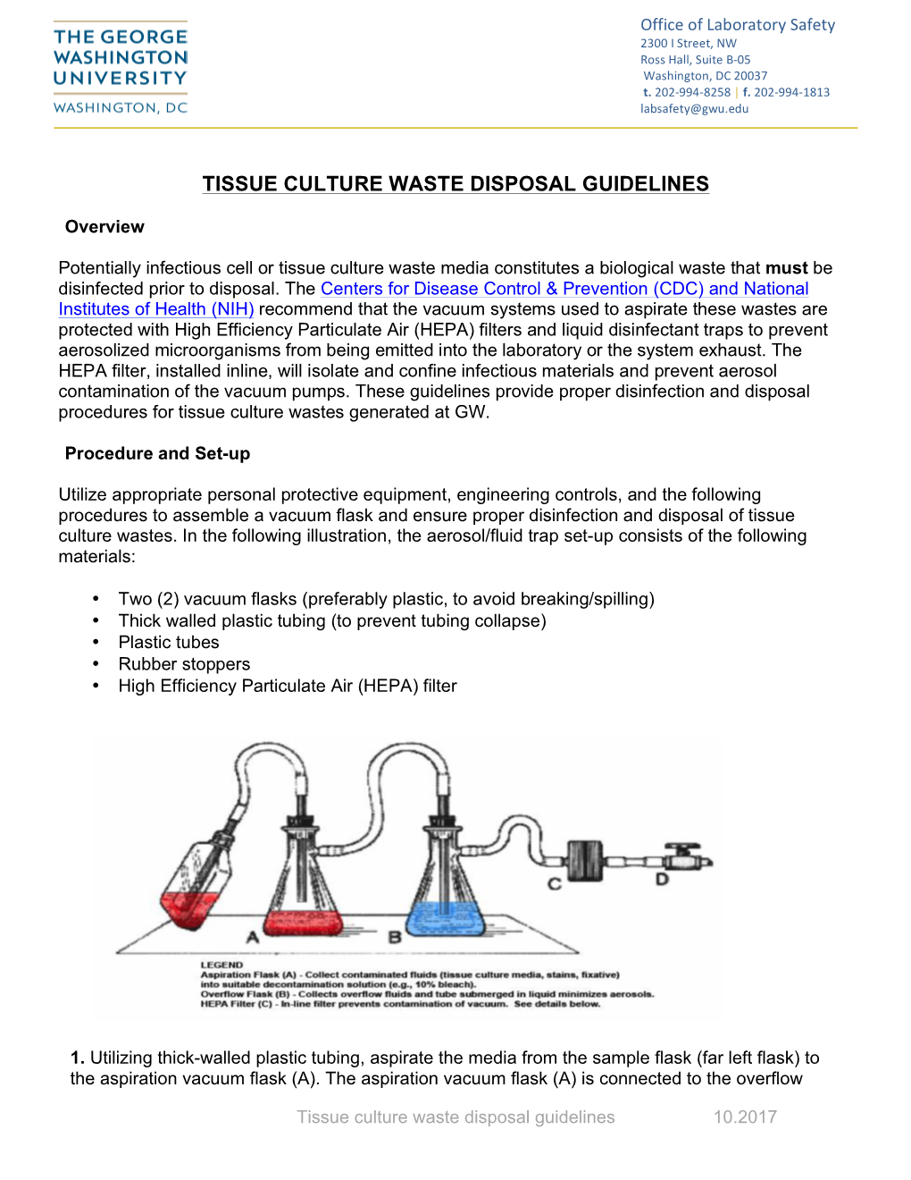 Tissue Culture Waste Disposal Guidelines