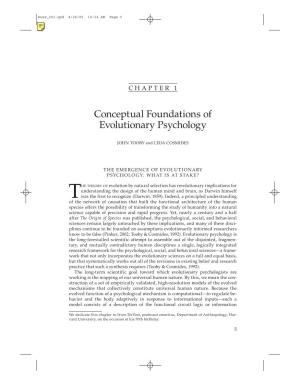 Conceptual Foundations of Evolutionary Psychology