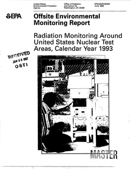 Radiation Monitoring Around United States Nuclear Test Areas, Calendar Year 1993 Offsite Environmental Monitoring Report